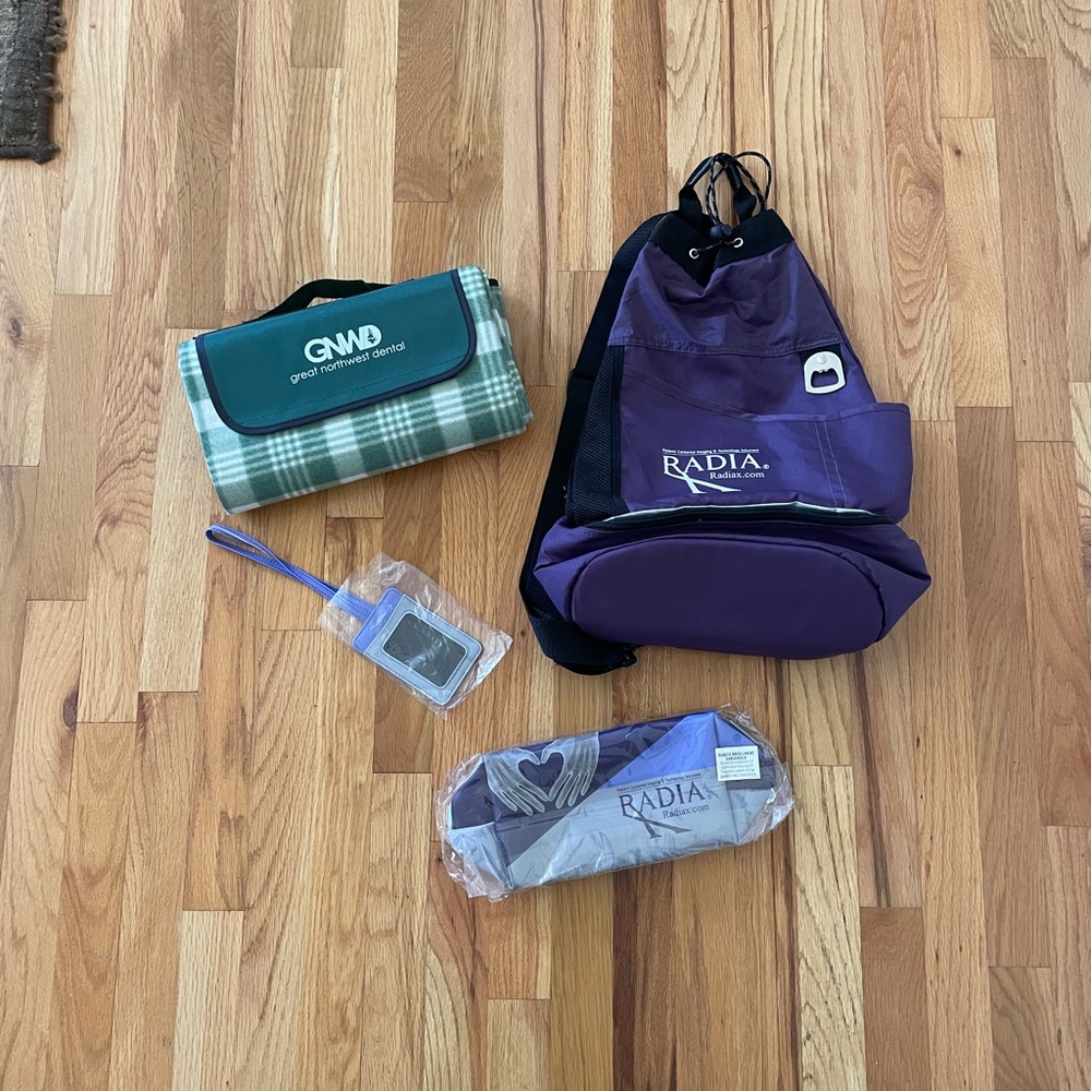 🌷 Purple Radia Backpack with Accessories